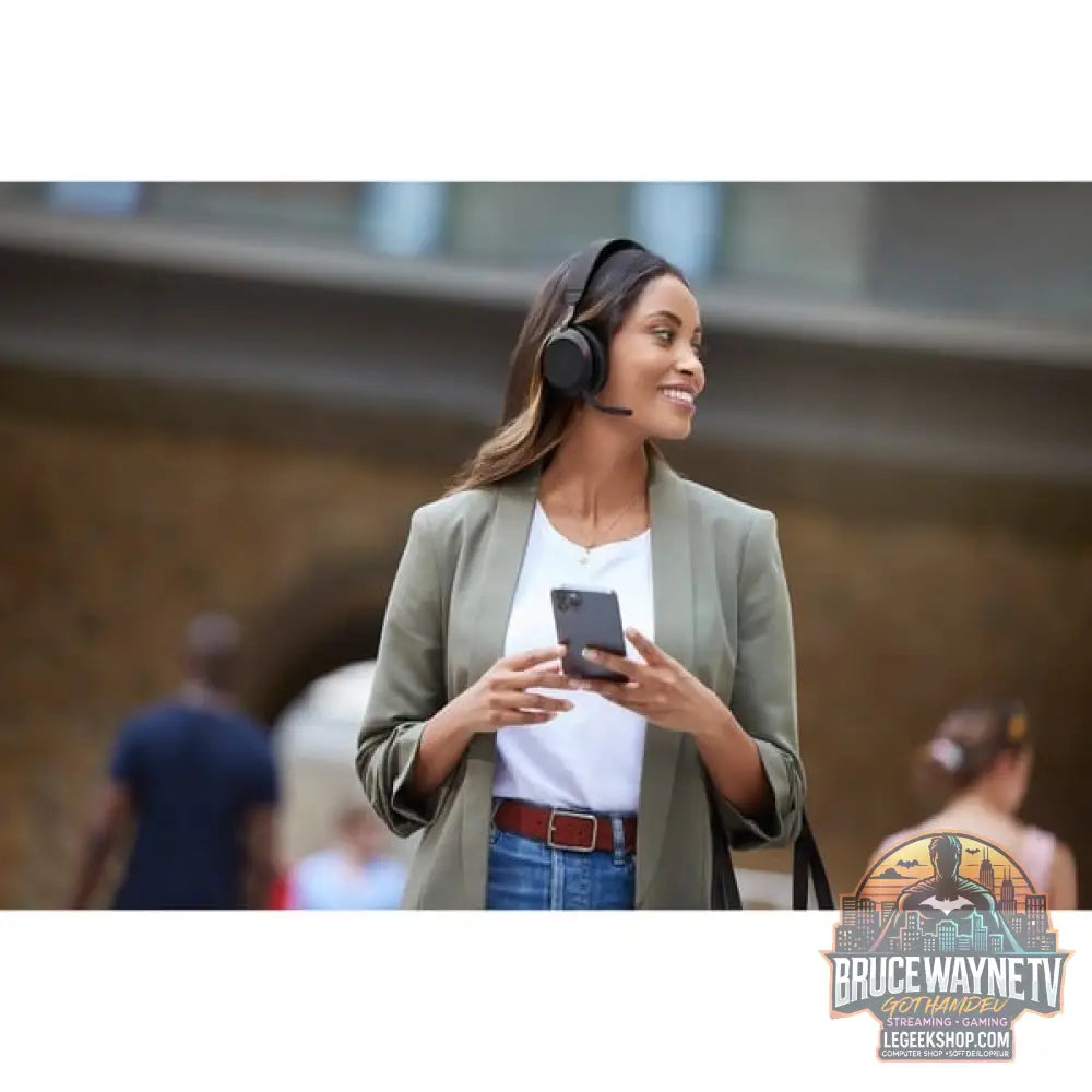 Jabra Evolve2 75, Headset noir, Link380a, MS - Jabra - vue 12