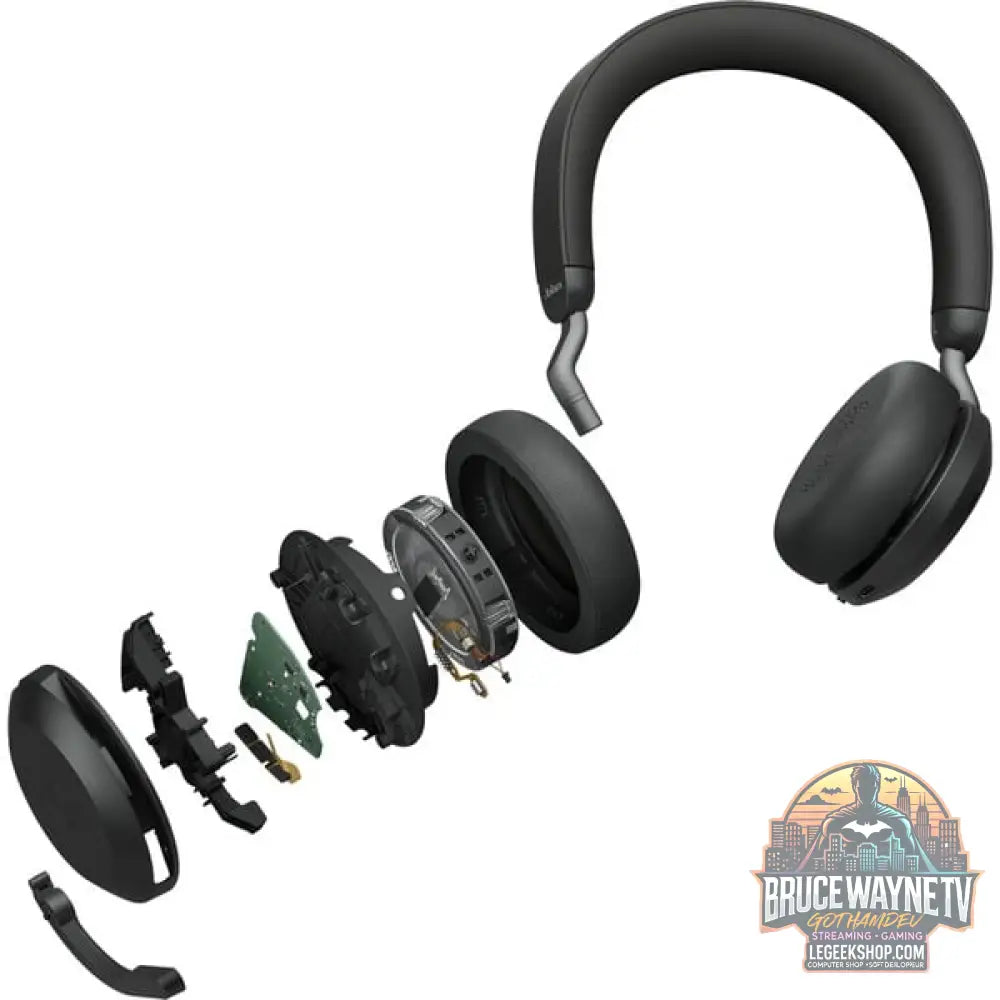 Jabra Evolve2 75, Headset noir, Link380a, MS - Jabra - vue 8