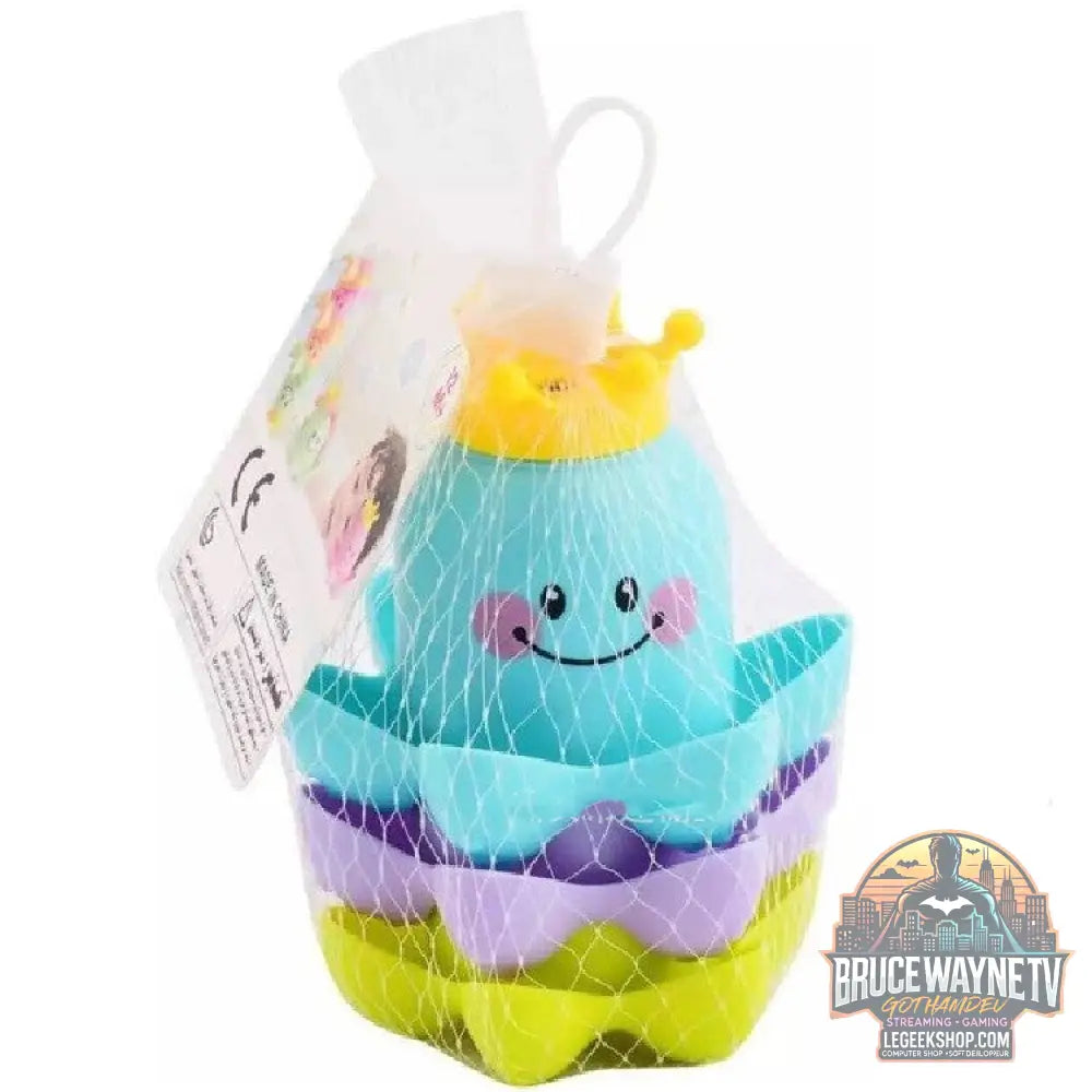 Jouet Bain Enfant Gobelets Empilables Pieuvre Mer - Blue - Jouet Bain Enfant