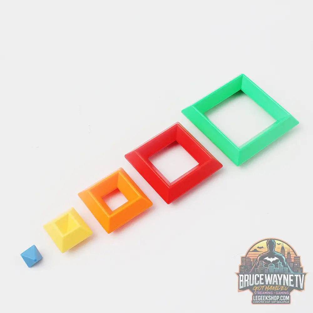 Jouet Éducatif Montessori Tour Arc-en-Ciel Bois Blocs Construction - Jouets Bébé