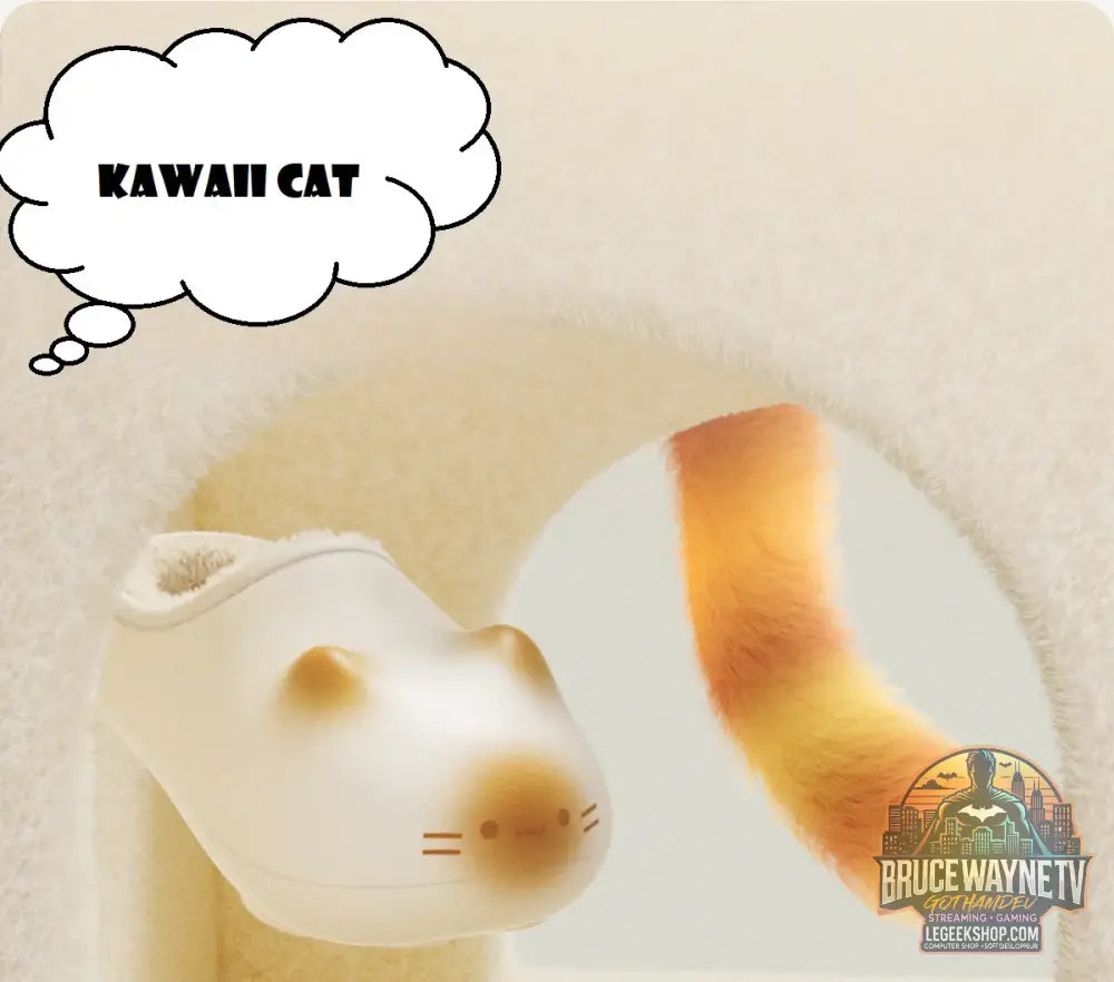 Kawaii kitty pantoufles de créateur femmes bas chat patte chaussures hiver chaud imperméable mules sabots femme chaton