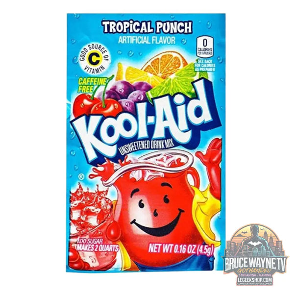 Kool Aid Tropical Punch préparation pour boissons aux fruits tropicaux de 4,5g (Lot de 48) - Snacks & boissons importés