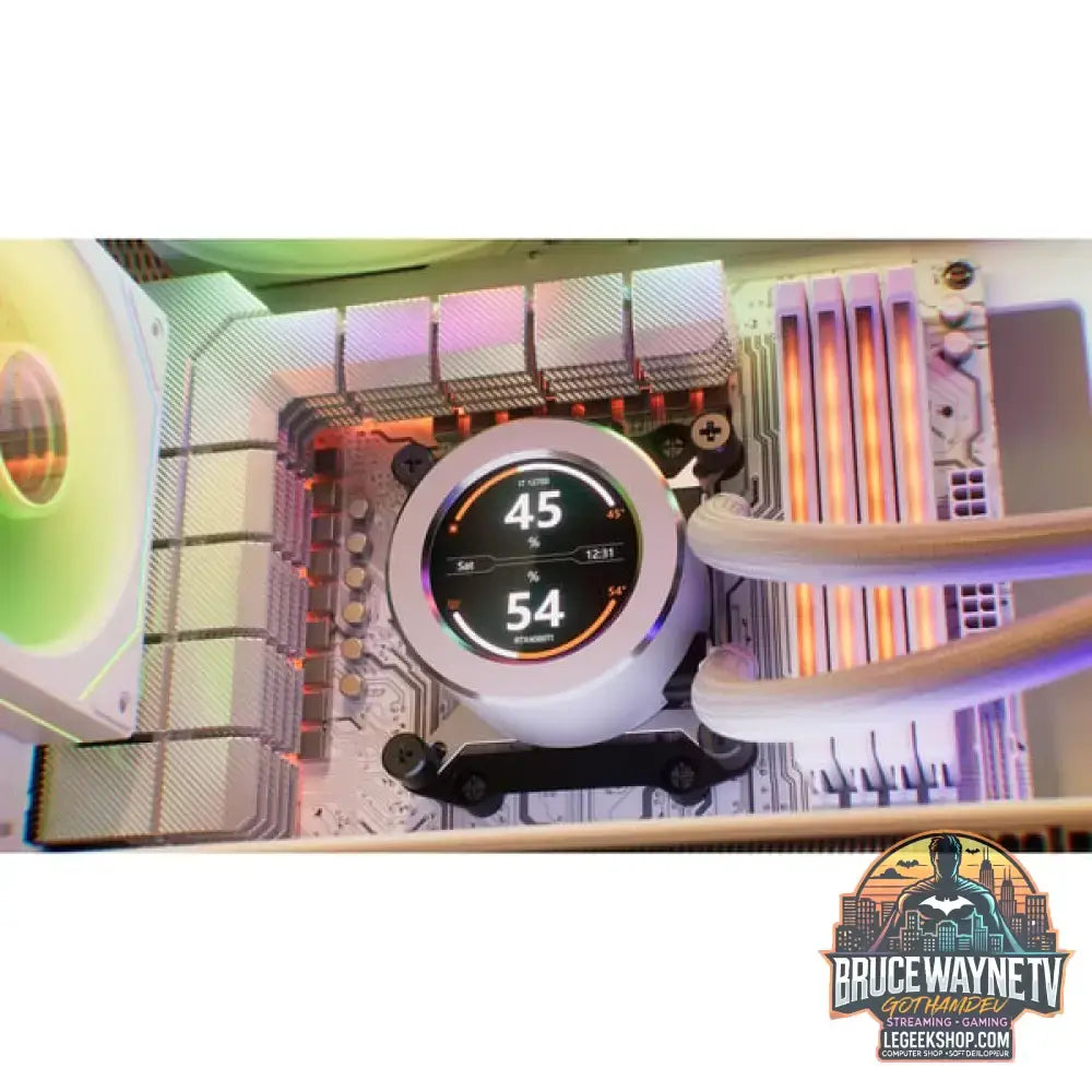 Krux HydroGlance 360 LCD White, Wasserkühlung weiß - Krux - vue 9