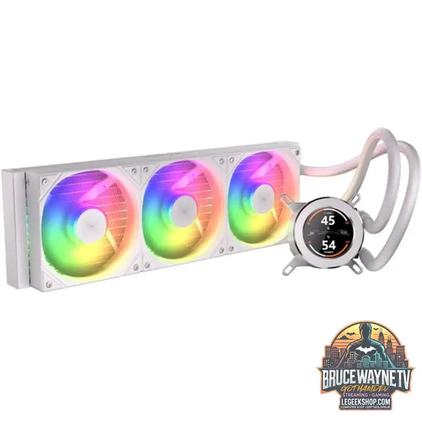 Krux HydroGlance 360 LCD White, Wasserkühlung weiß - Krux