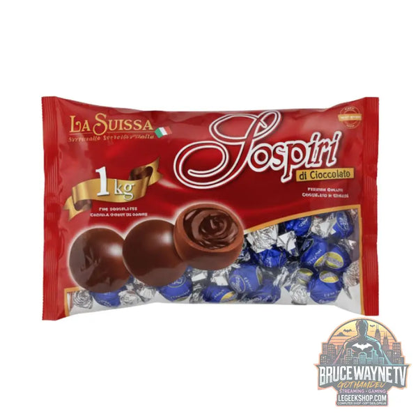 La Suissa Sospiri Cuore Morbido Fondente pralines de chocolat noir fourrées à la crème fondante (Emballage de 1kg)