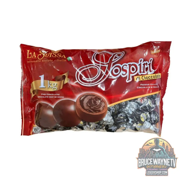 La Suissa Sospiri Dark 70% pralines de chocolat noir Extra fourrées d’une douce crème au cacao (Paquet de 1kg) - Snacks