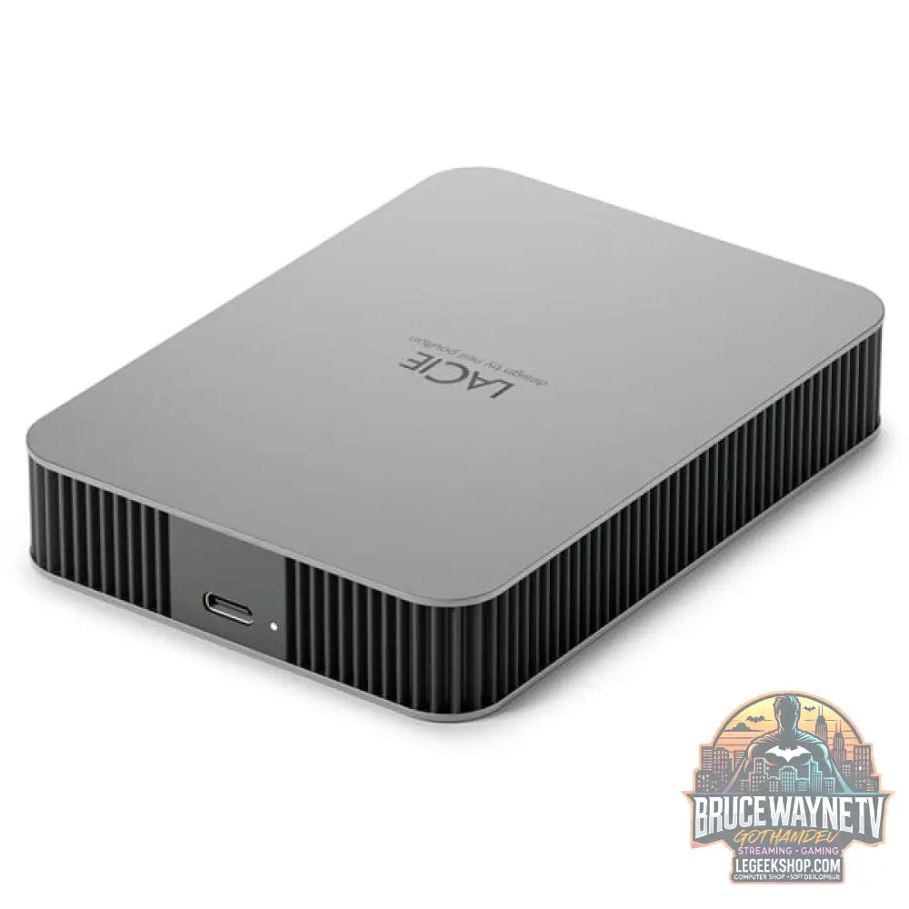 LaCie Mobile Drive Secure 5 TB, Externe Festplatte gris, USB-C 3.2 (5 Gbit/s) - LaCie - vue 4