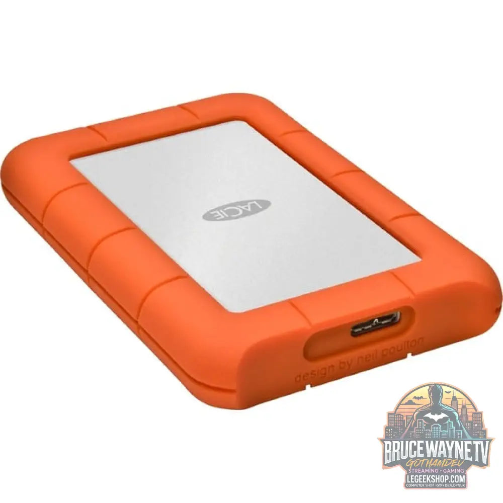 LaCie Rugged Mini 1 TB, Externe Festplatte argent/orange, Micro-USB-B 3.2 Gen 1 (5 Gbit/s) - LaCie - vue 2