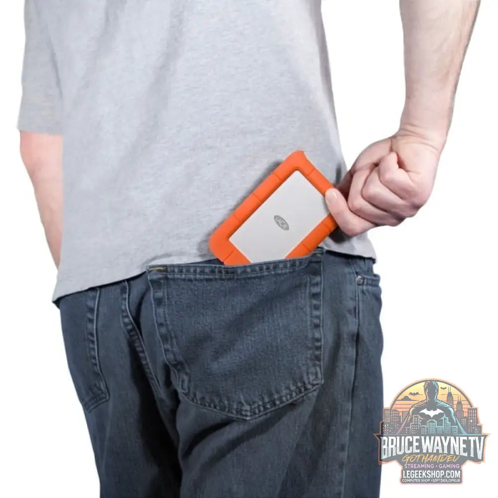 LaCie Rugged Mini 5 TB, Externe Festplatte argent/orange, Micro-USB-B 3.2 Gen 1 (5 Gbit/s) - LaCie - vue 5