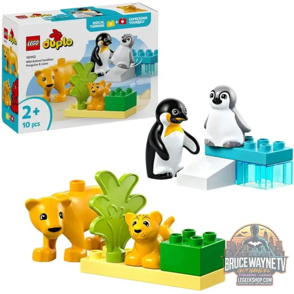 LEGO 10442 DUPLO Town Wildtier-Familien: Pinguine et Löwen, jeu de construction - LEGO