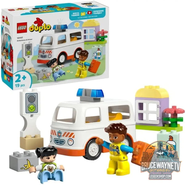 LEGO 10447 DUPLO Town Rettungswagen avec Fahrer, jeu de construction - LEGO