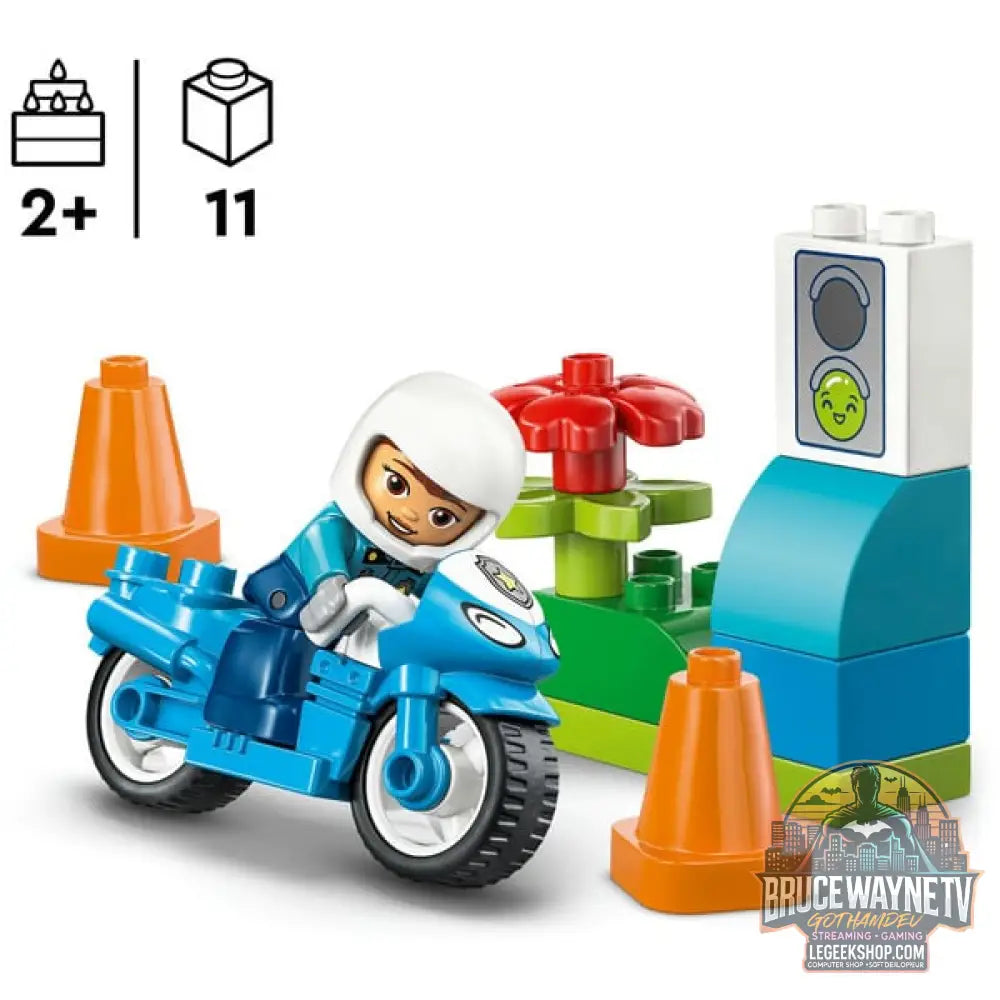 LEGO 10471 DUPLO Town Blaues Polizeimotorrad, jeu de construction - LEGO - vue 3