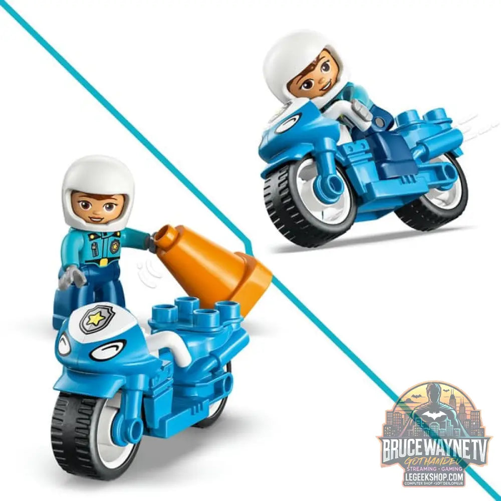 LEGO 10471 DUPLO Town Blaues Polizeimotorrad, jeu de construction - LEGO - vue 4
