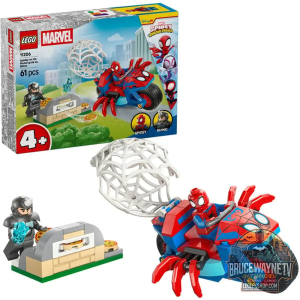 LEGO 11206 Marvel Spidey et seine Super-Freunde Spidey auf Motorrad vs. Rhino, jeu de construction - LEGO