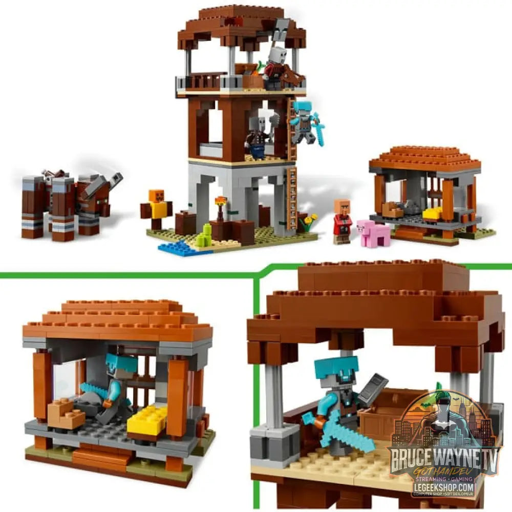 LEGO 21278 Minecraft Ein Verwüster am Plünderer-Außenposten, jeu de construction - LEGO - vue 4