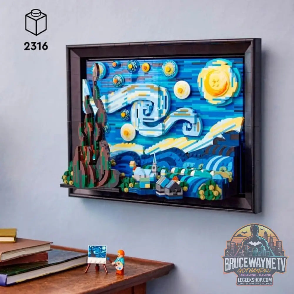 LEGO 21333 Ideas Vincent van Gogh – Sternennacht, jeu de construction 3D-Nachbildung des Meisterwerks von van Gogh - LEGO - vue 3