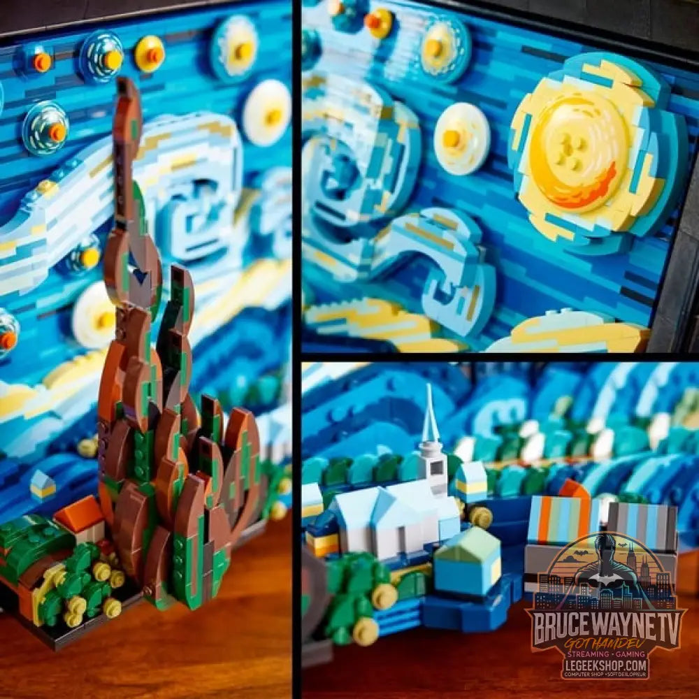 LEGO 21333 Ideas Vincent van Gogh – Sternennacht, jeu de construction 3D-Nachbildung des Meisterwerks von van Gogh - LEGO - vue 5