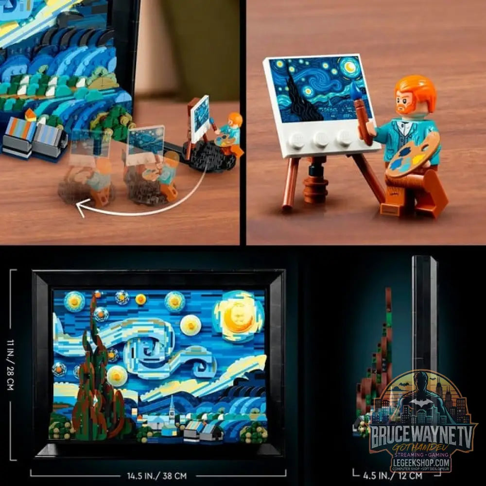LEGO 21333 Ideas Vincent van Gogh – Sternennacht, jeu de construction 3D-Nachbildung des Meisterwerks von van Gogh - LEGO - vue 6