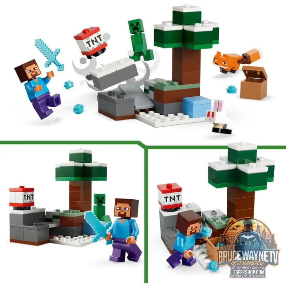 LEGO 21583 Minecraft Steves Abenteuer in der Taiga, jeu de construction - LEGO - vue 4