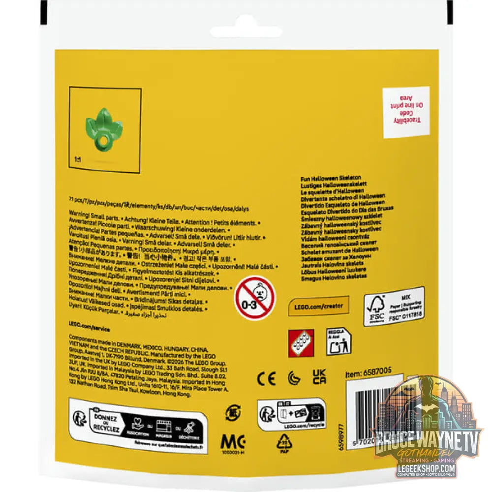 LEGO 30717 Creator Lustiges Halloweenskelett, jeu de construction Polybag - LEGO - vue 3