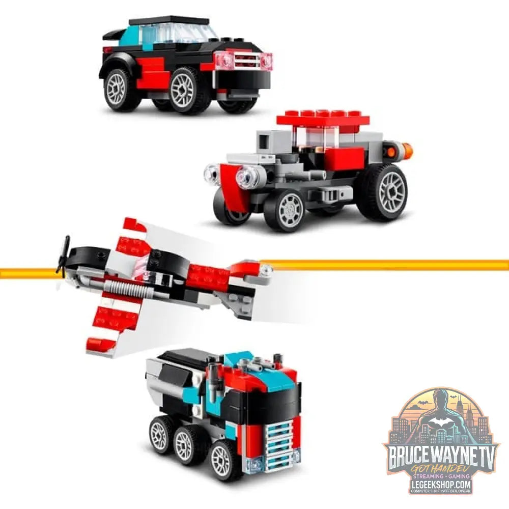 LEGO 31146 Creator 3-in-1 Tieflader avec Hubschrauber, jeu de construction - LEGO - vue 4