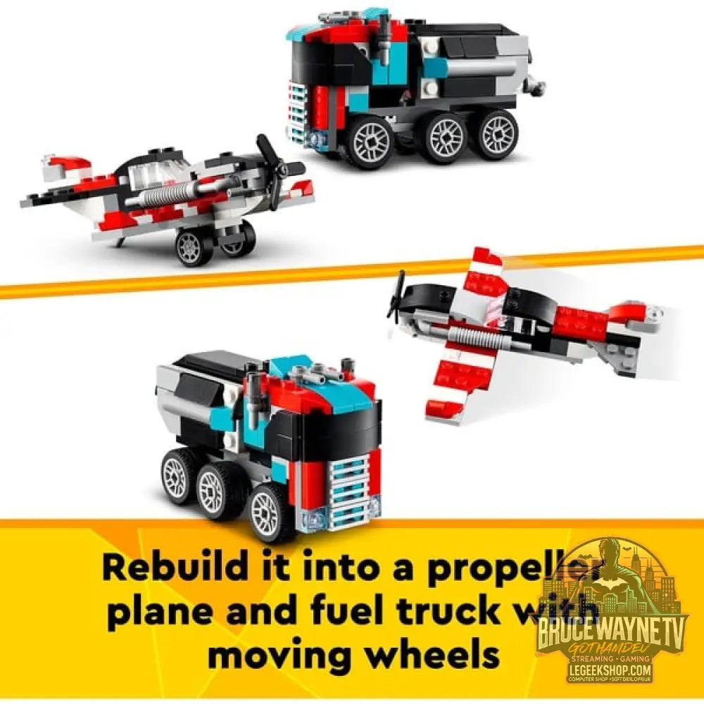 LEGO 31146 Creator 3-in-1 Tieflader avec Hubschrauber, jeu de construction - LEGO - vue 8