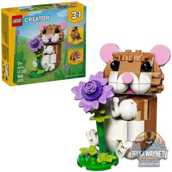 LEGO 31376 Creator 3-in-1 Niedlicher Hamster avec Blume, jeu de construction - LEGO
