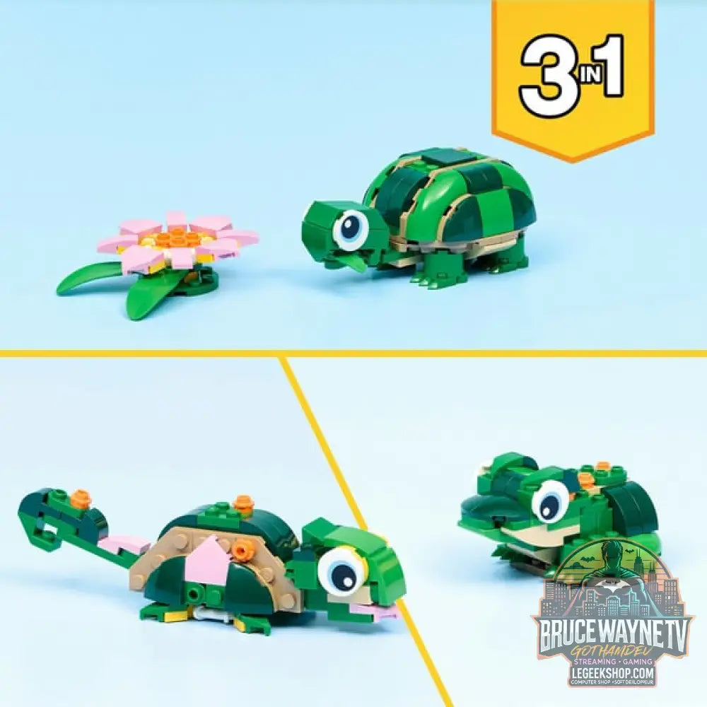 LEGO 31377 Creator 3-in-1 Schildkröte avec Seerose, jeu de construction - LEGO - vue 6