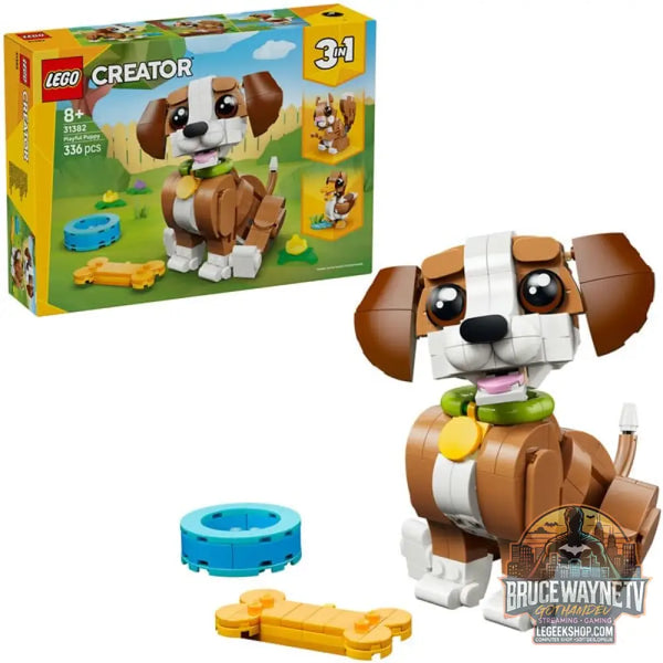 LEGO 31382 Creator 3-in-1 Niedliche Tiere: Verspielter Welpe, jeu de construction - LEGO