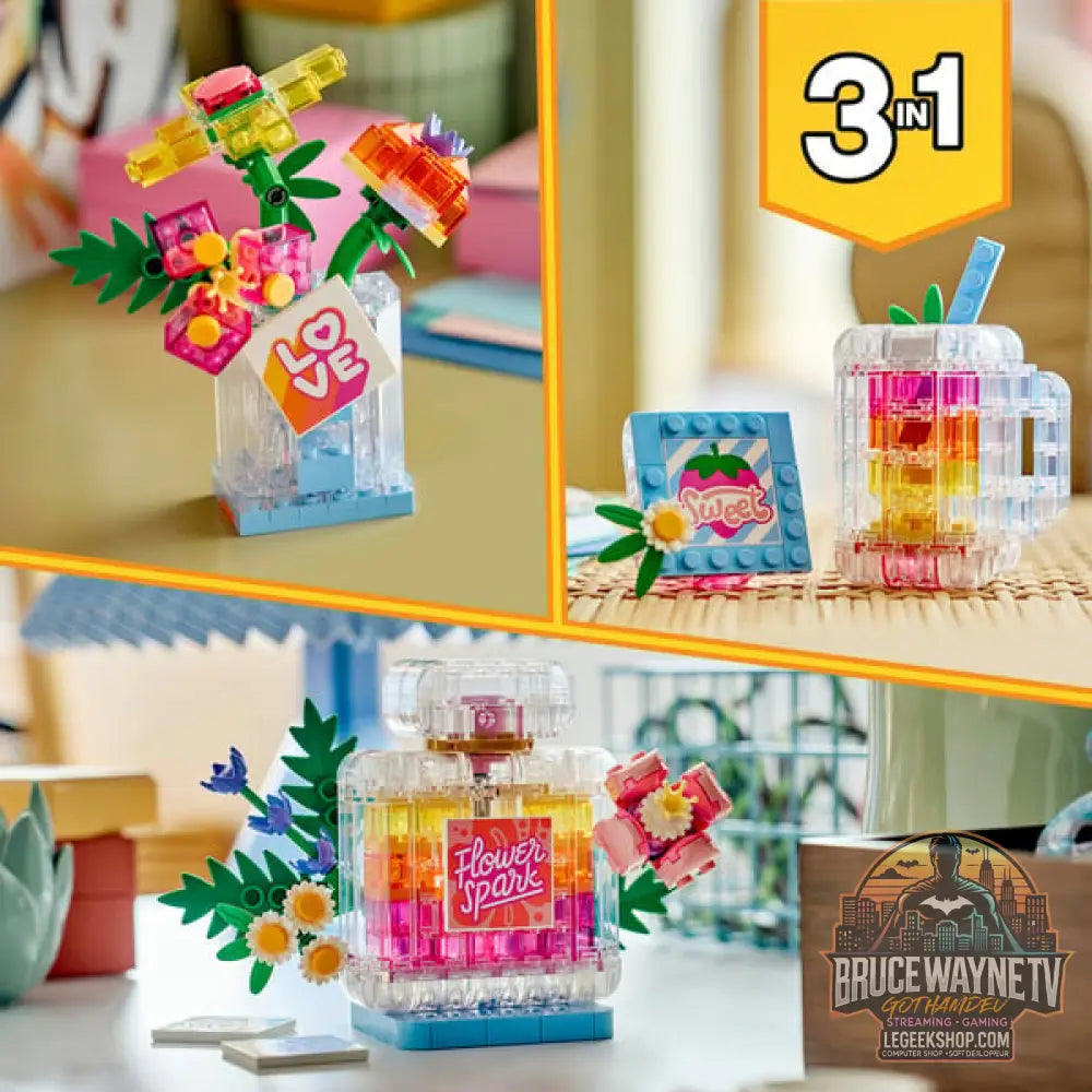 LEGO 31383 Creator 3-in-1 Parfümflasche avec Blumendeko, jeu de construction - LEGO - vue 5