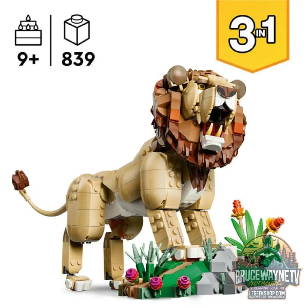 LEGO 31386 Creator 3-in-1 Wilde Tiere: Majestätischer Löwe, jeu de construction - LEGO - vue 2