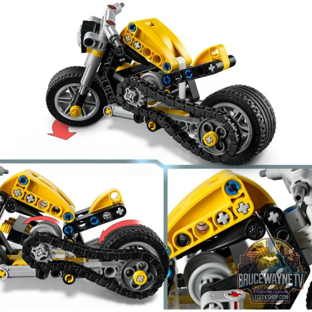 LEGO 42225 Technic Gelbes Motorrad, jeu de construction - LEGO - vue 5