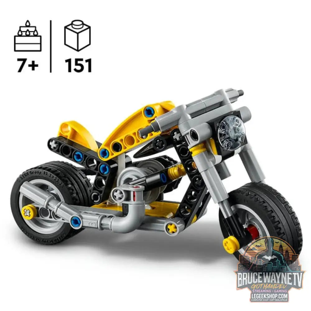 LEGO 42225 Technic Gelbes Motorrad, jeu de construction - LEGO - vue 3