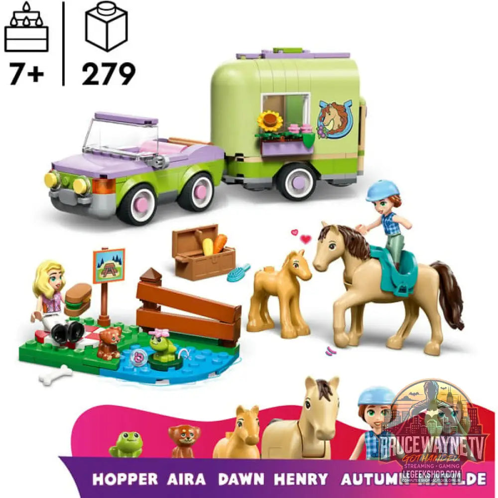 LEGO 42695 Friends Pferd et Fohlen avec Pferdeanhänger, jeu de construction - LEGO - vue 3