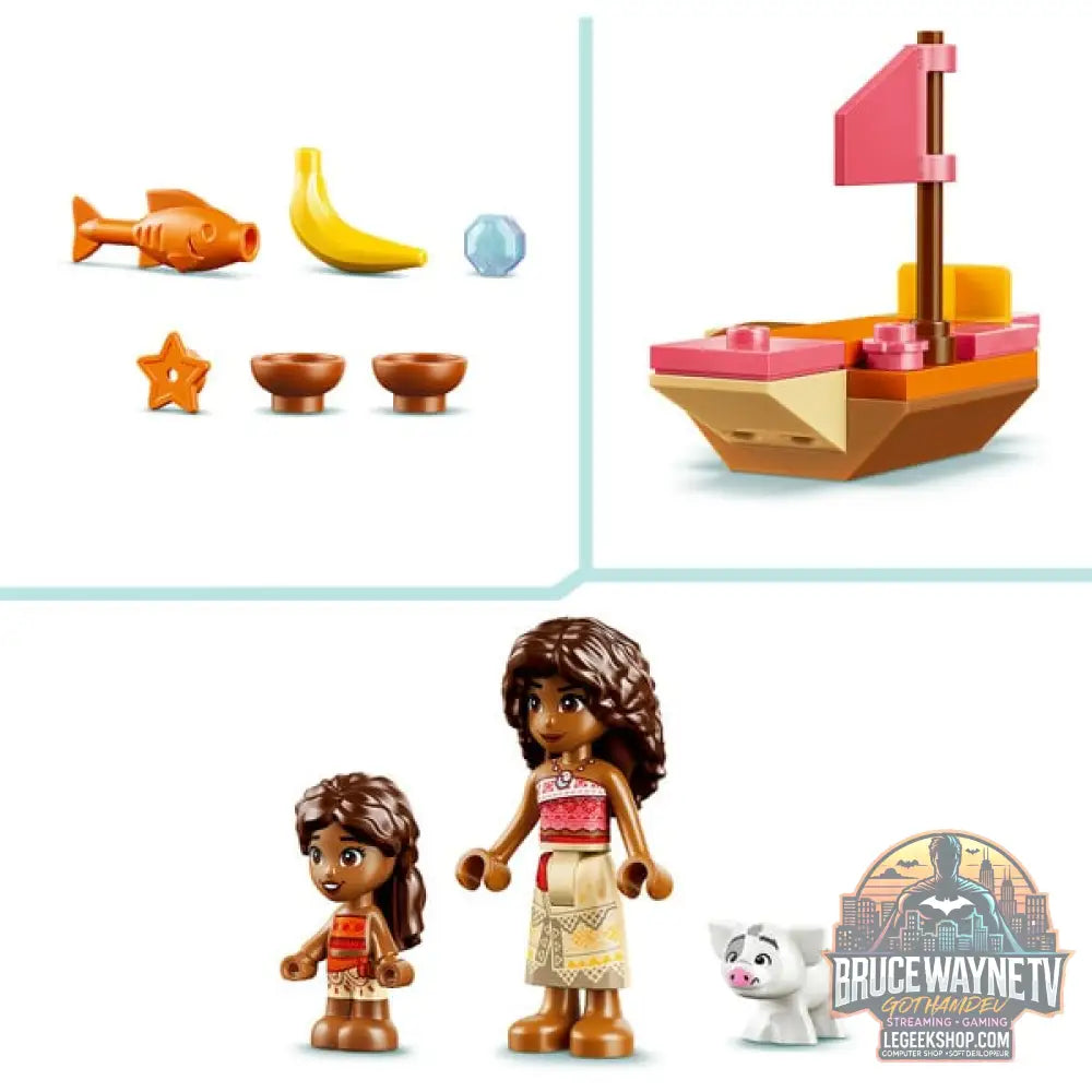 LEGO 43282 Disney Princess Vaianas Hütte et Boot, jeu de construction - LEGO - vue 4
