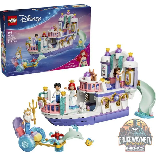 LEGO 43299 Disney Princess Arielles Königliches Hochzeitsboot, jeu de construction - LEGO