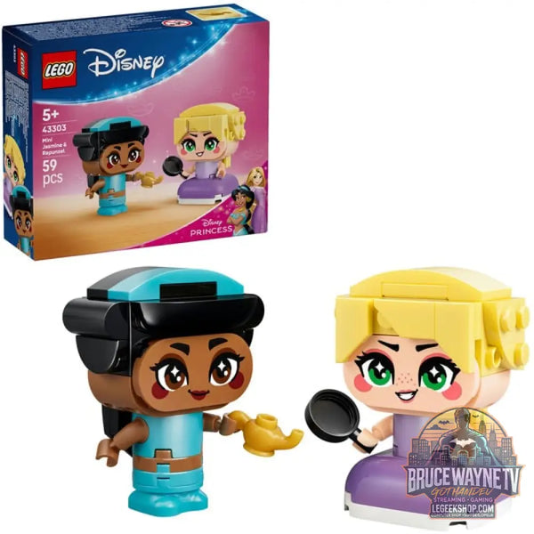 LEGO 43303 Disney Princess Die Mini-Prinzessinnen Jasmin & Rapunzel, jeu de construction - LEGO