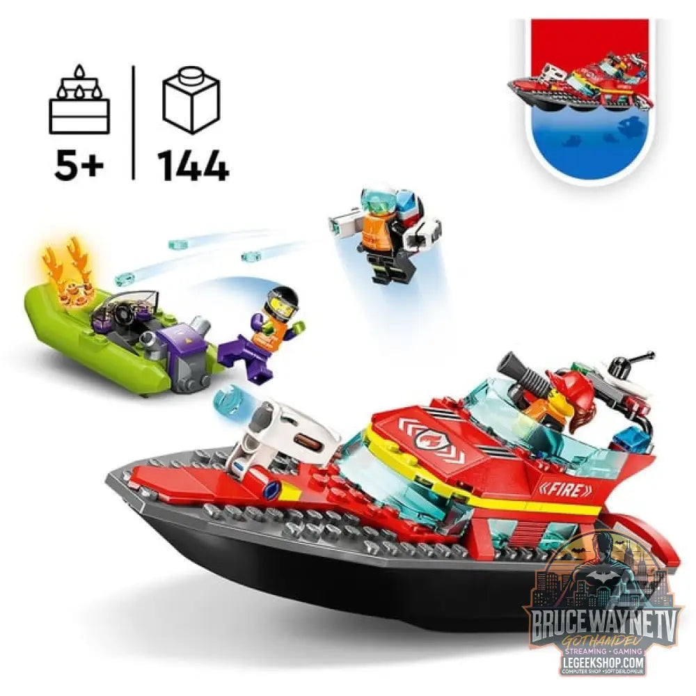 LEGO 60373 City Feuerwehrboot, jeu de construction - LEGO - vue 3