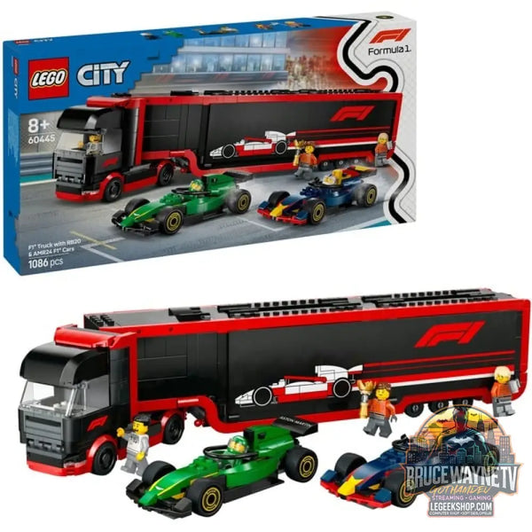 LEGO 60445 City F1 Transporter avec RB20 & AMR24 F1 Rennautos, jeu de construction - LEGO