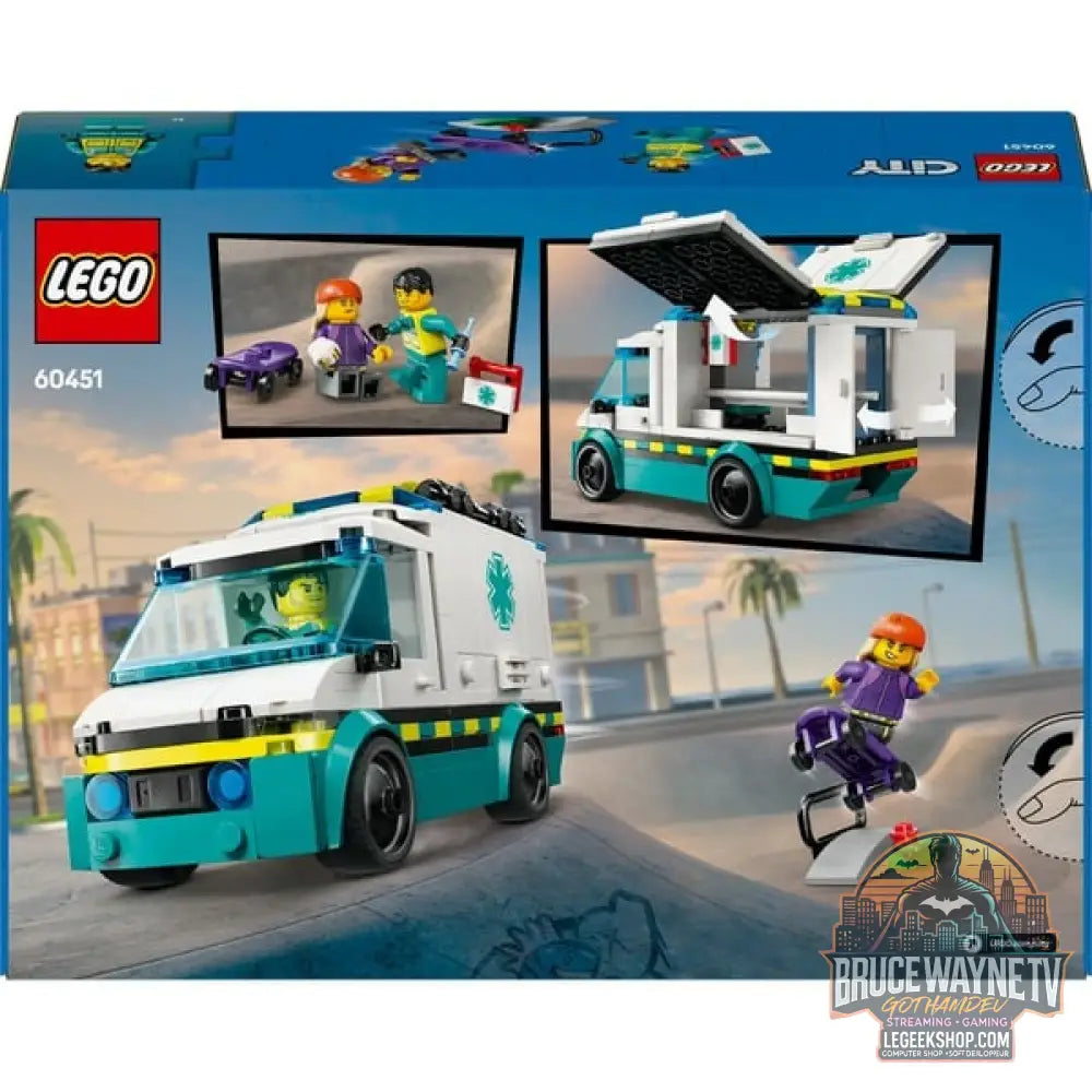 LEGO 60451 City Rettungswagen, jeu de construction - LEGO - vue 7