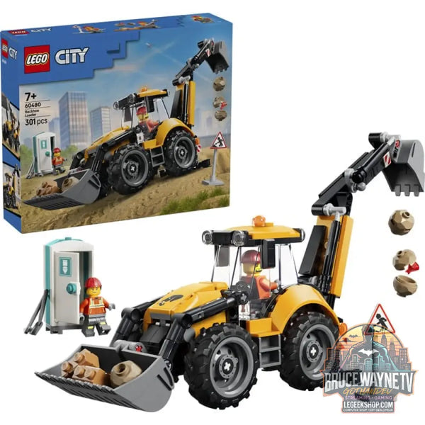 LEGO 60480 City Gelber Baggerlader, jeu de construction - LEGO
