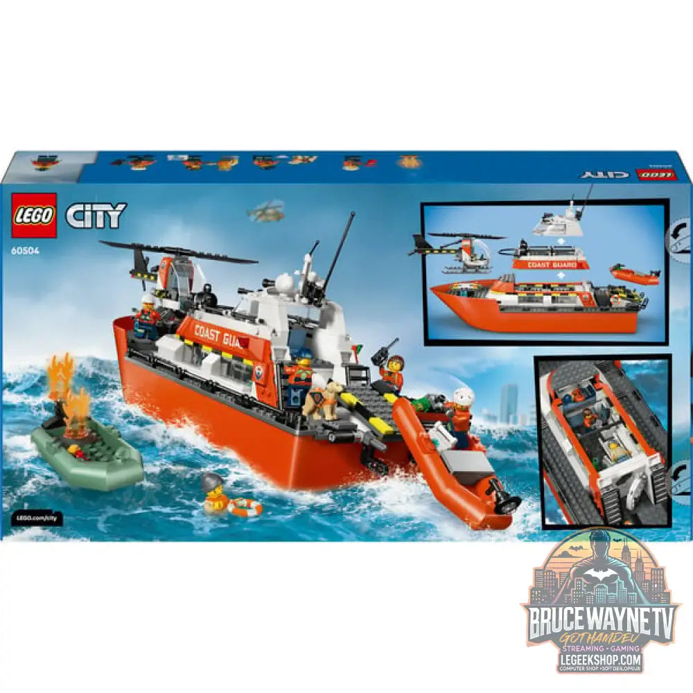 LEGO 60504 City Rettungsboot der Küstenwache avec Hubschrauber, jeu de construction - LEGO - vue 7