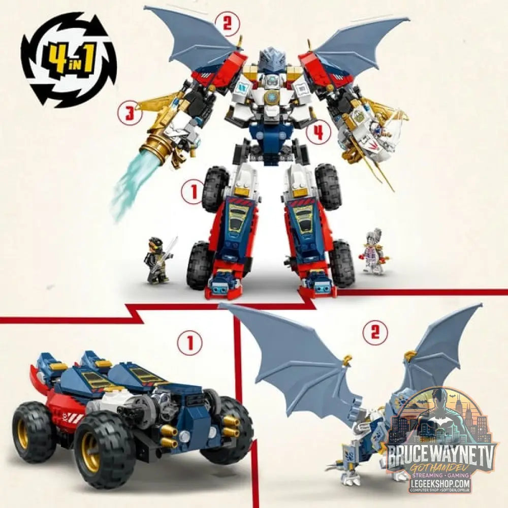 LEGO 71834 Ninjago Zanes Ultra-Kombi-Mech, jeu de construction - LEGO - vue 4