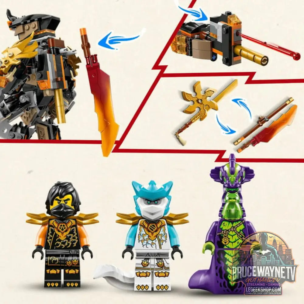 LEGO 71854 Ninjago Coles Action-Mech et Drachen-Zane, jeu de construction - LEGO - vue 5