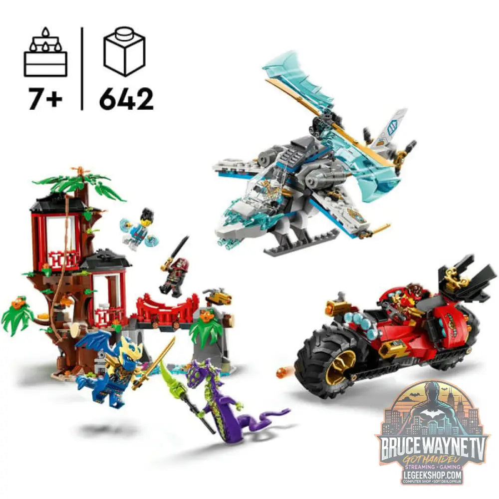 LEGO 71857 Ninjago Showdown am Baumhaus avec dem Ninja-Bike, jeu de construction - LEGO - vue 3