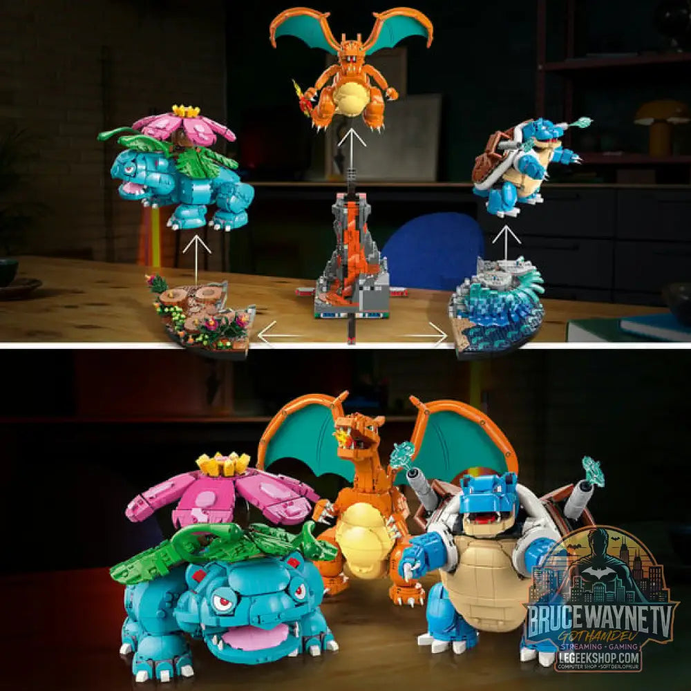 LEGO 72153 Pokémon Bisaflor, Glurak et Turtok, jeu de construction - LEGO - vue 3