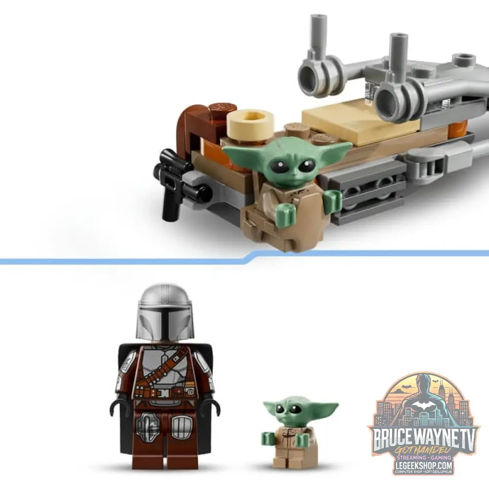 LEGO 75436 Star Wars Der Mandalorianer et Grogu auf ihrem Speeder Bike, jeu de construction - LEGO - vue 5
