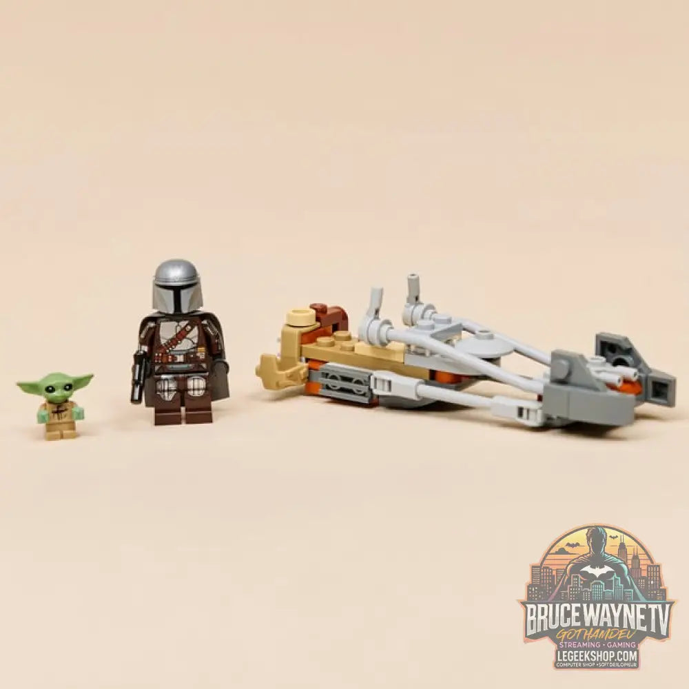 LEGO 75436 Star Wars Der Mandalorianer et Grogu auf ihrem Speeder Bike, jeu de construction - LEGO - vue 6