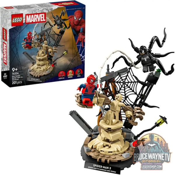 LEGO 76334 Marvel Super Heroes Großer Showdown: Spider-Man vs. Sandman, jeu de construction - LEGO