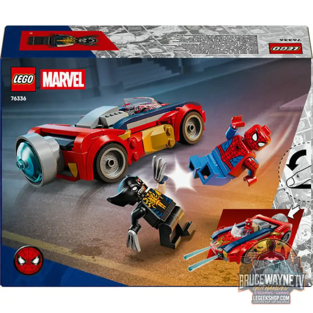 LEGO 76336 Marvel Super Heroes Spider-Man Auto vs. Venomized Wolverine, jeu de construction - LEGO - vue 7